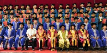 Dr Jeffrey with Lagud Seberang KPD-OISCA Youth Training Center graduates.