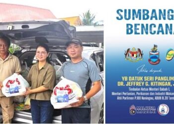 Dr Jeffrey hulur sumbangan mangsa banjir Penampang