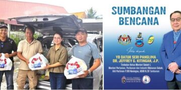 Dr Jeffrey hulur sumbangan mangsa banjir Penampang